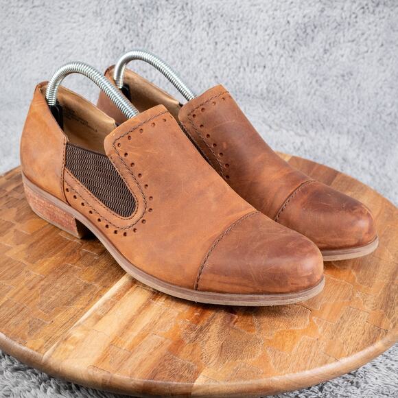 Kork-Ease Shoes - Kork-Ease Gertrude Brown Slip-On Shoes Size 9.5 M Boho Western Cowgirl Style